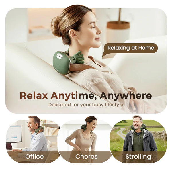 π₯ Portable Neck Massager - 3D Deep Relief & Wireless Use π