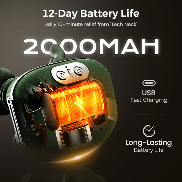 🔥 Portable Neck Massager - 3D Deep Relief & Wireless Use 🔋